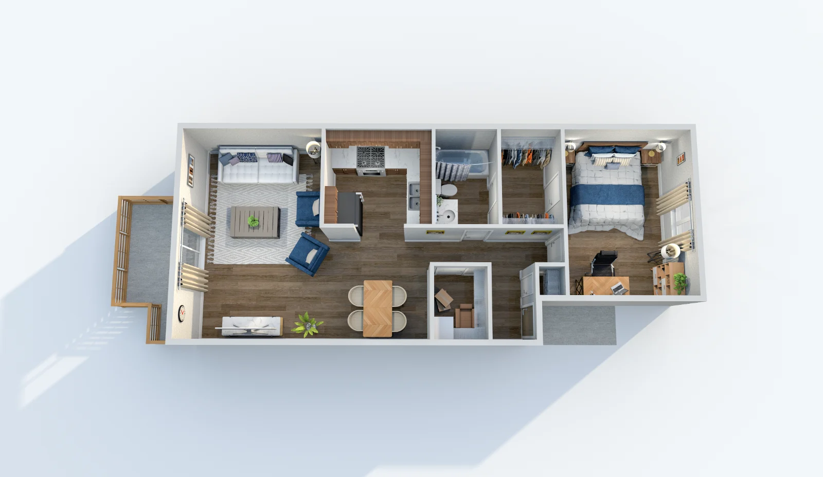 San Remo — floor plan, Plan A3 · 1 bed · 1 bath · 811 sq ft